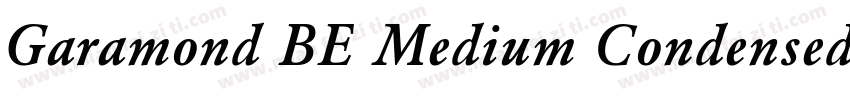 Garamond BE Medium Condensed字体转换